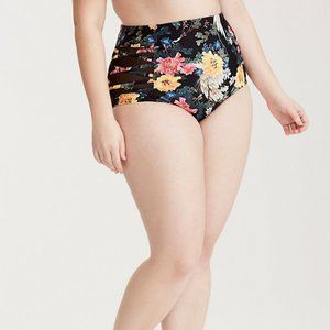 Torrid Black Floral Bikini Bottoms Size 5